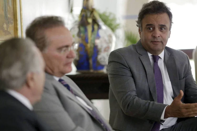 
	Temer e A&eacute;cio: o primeiro movimento &eacute; a press&atilde;o para que o governo conduza o ajuste fiscal com bastante firmeza
 (Ueslei Marcelino / Reuters)