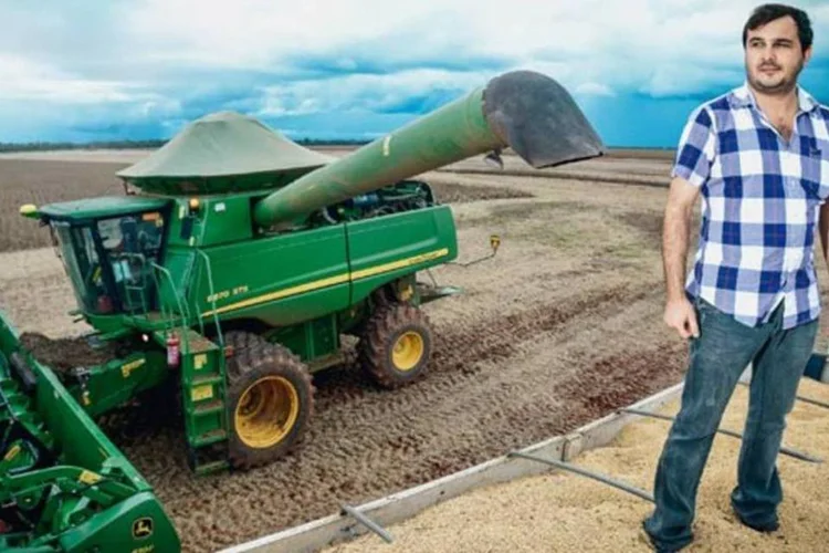 O produtor Thiago Schlatter: terra barata e clima favorável no Pará
 (Alexandre Battibugli/EXAME)