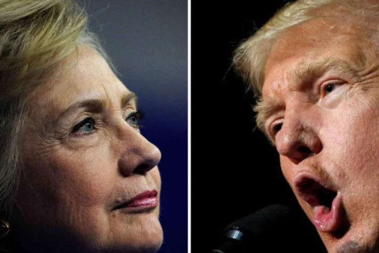 Donald Trump e Hillary Clinton, candidatos à presidência dos EUA (Charles Mostoller / Jonathan Ernst / Reuters)