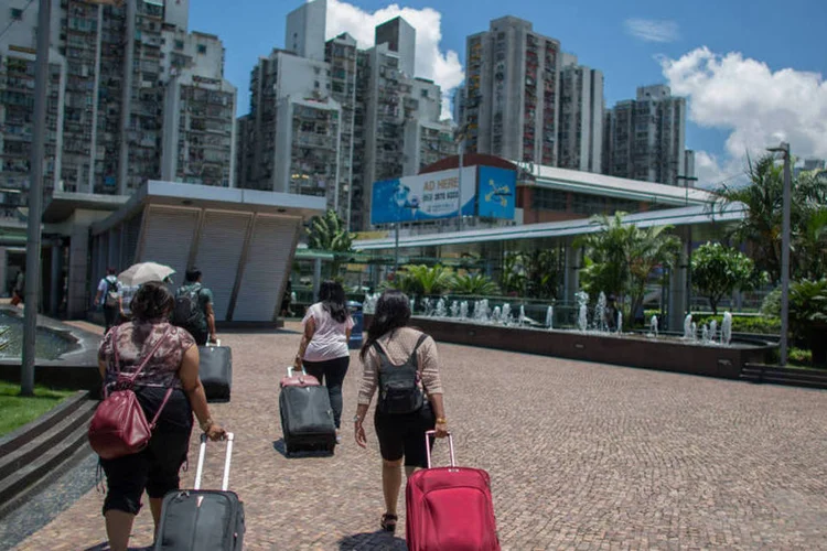 Turistas: receitas de estrangeiros em viagem no Brasil não variaram tanto do ano passado pra cá (Lam Yik Fei/Bloomberg)