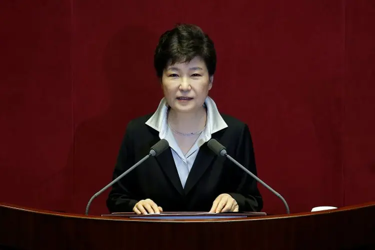 Park Geun-hye: a presidente da Coreia do Sul tem um nível de aprovação baixíssimo (Kim Hong-Ji/Reuters)