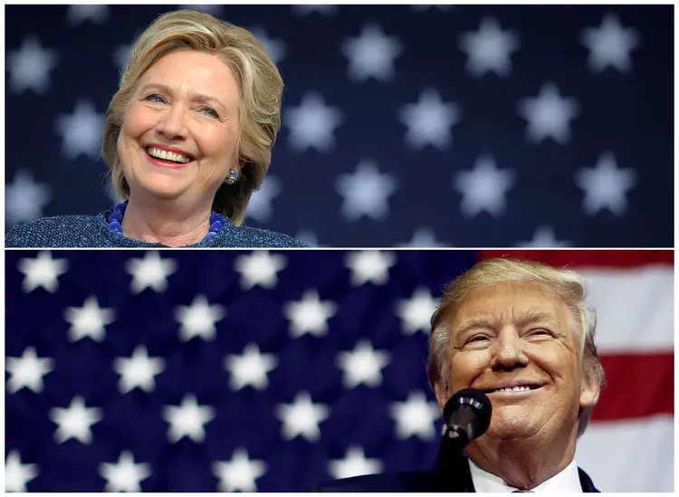 Candidatos à presidência dos Estados Unidos, Donald Trump e Hillary Clinton (Jonathan Ernst/Reuters)