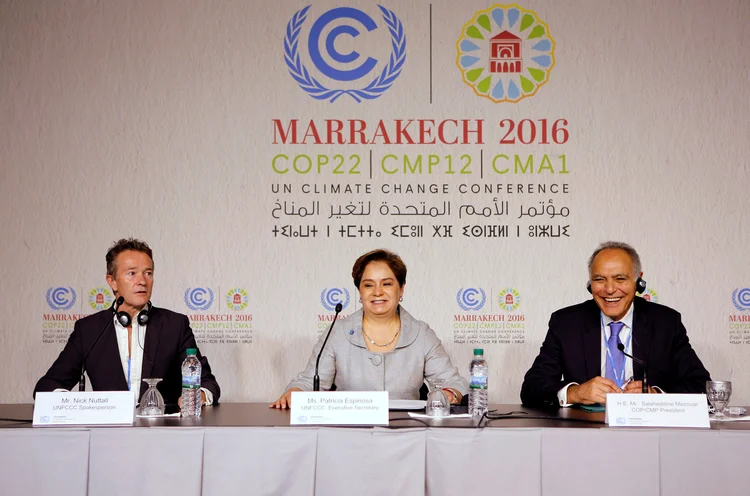 COP22: de acordo com a ONU, as emissões globais estão aumentando a cada ano, chegando a 52,7 bilhões de toneladas em 2014 (Youssef Boudlal)