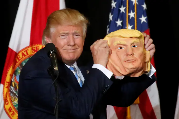 Trump: o magnata nova-iorquino centrou seu discurso em fazer críticas pesadas contra a candidata democrata (Carlo Allegri/Reuters)