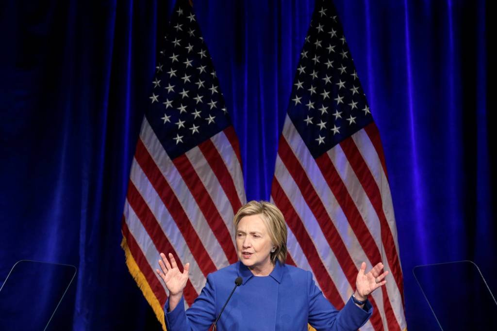 Hillary Clinton: a ex-secretária de Estado não citou Trump, mas demonstrou seu desapontamento (Joshua Roberts/Reuters)