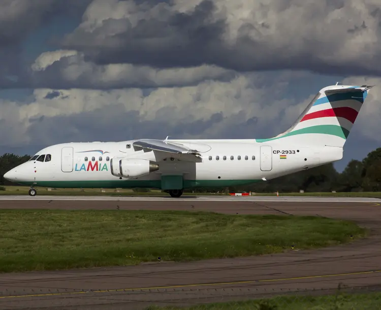 Avião da Lamia: modelo é o mesmo que transportava o time da Chapecoense (foto/Reuters)