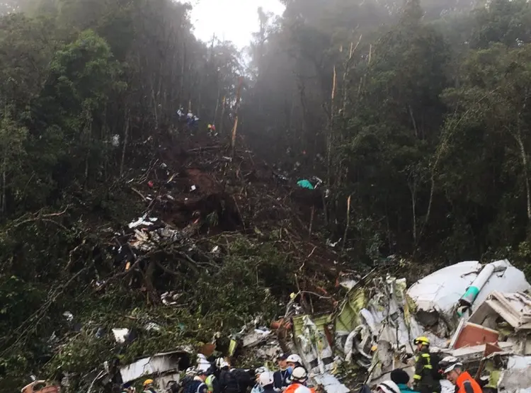 Acidente: autoridades da Aerocivil não revelaram maiores informações sobre o objetos que ainda serão analisados por especialistas (Polícia de Antioquia/Twitter/Reprodução)