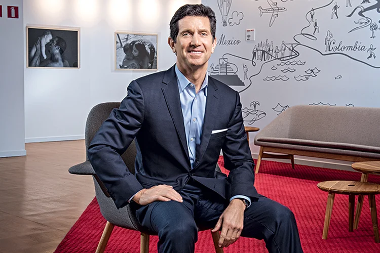 Alex Gorsky, da J&amp;J: ciência para remédios 
e cosméticos (Germano Luders/Exame)