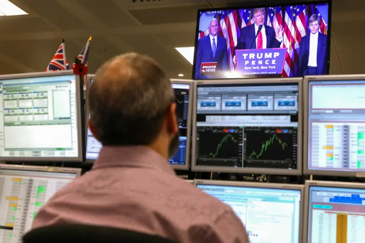Trump: os investidores colocaram seu dinheiro em setores que podem se beneficiar com a vitória do ex-apresentador de reality show (Chris Ratcliffe/Bloomberg)