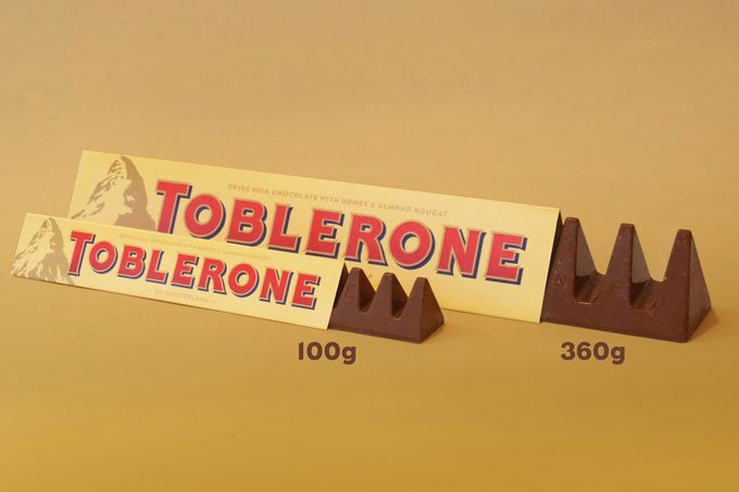 Toblerone: os fãs do chocolate da Mondelez ficaram furiosos com a alteração de formato e peso da tradicional guloseima (Divulgação)