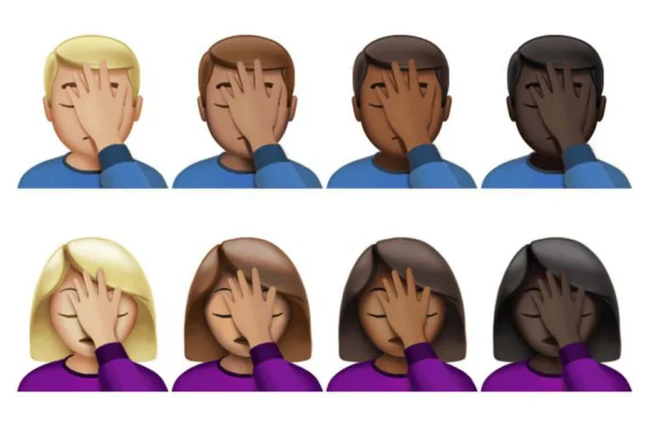 Facepalm: aquele tapão na própria testa que a gente dá, quase involuntariamente, quando ouve uma abobrinha (emojipedia)