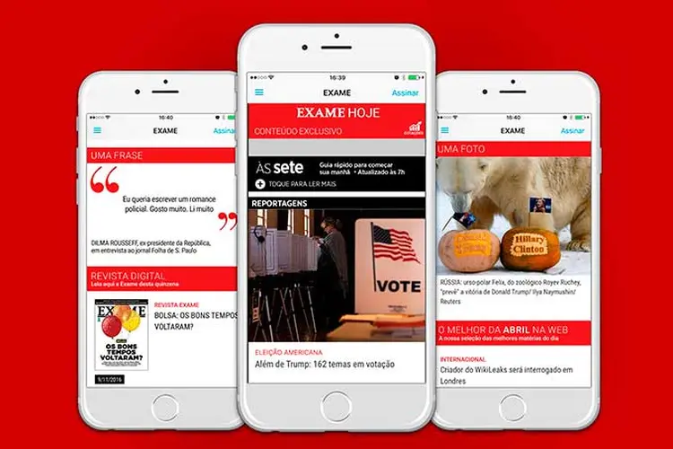 App EXAME: notícias diárias e revista digital juntas (Divulgação/Abril)