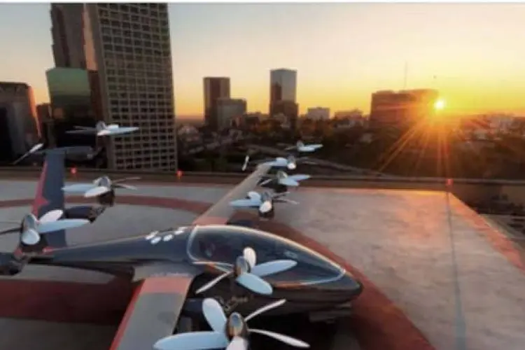 VTOL: os tais “carros” voadores, na verdade, seriam um híbrido elétrico entre helicópteros e pequenos aviões, capazes de voar por 160 km sem precisar recarregar as baterias (Uber)