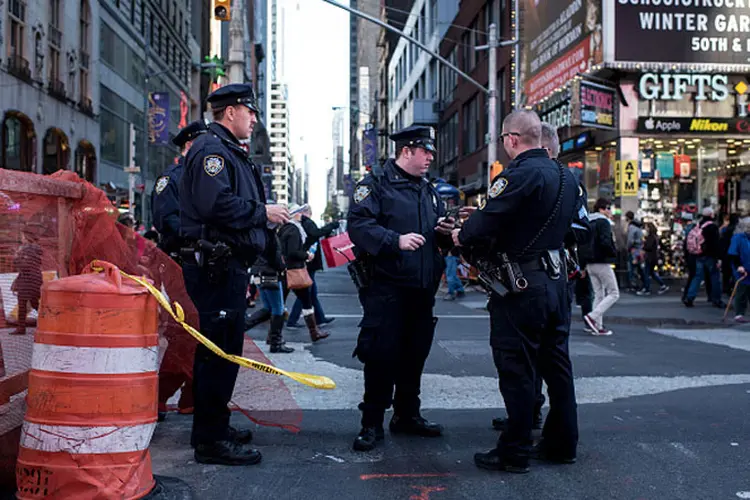 Eleições: mais de 5 mil policiais serão designados na próxima terça-feira para proteger o centro de Manhattan (Getty Images)