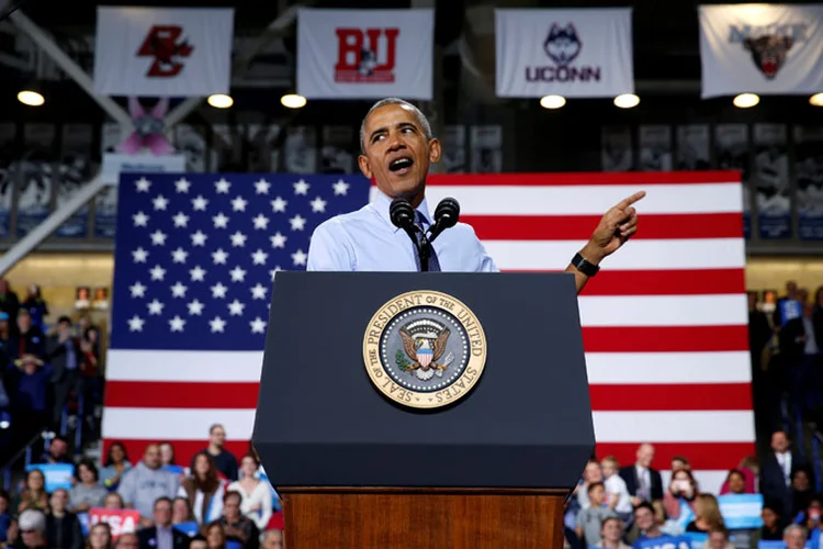 EUA: ontem, o presidente americano fez campanha para Hillary em Michigan, New Hampshire e na Filadélfia (Kevin Lamarque/Reuters)