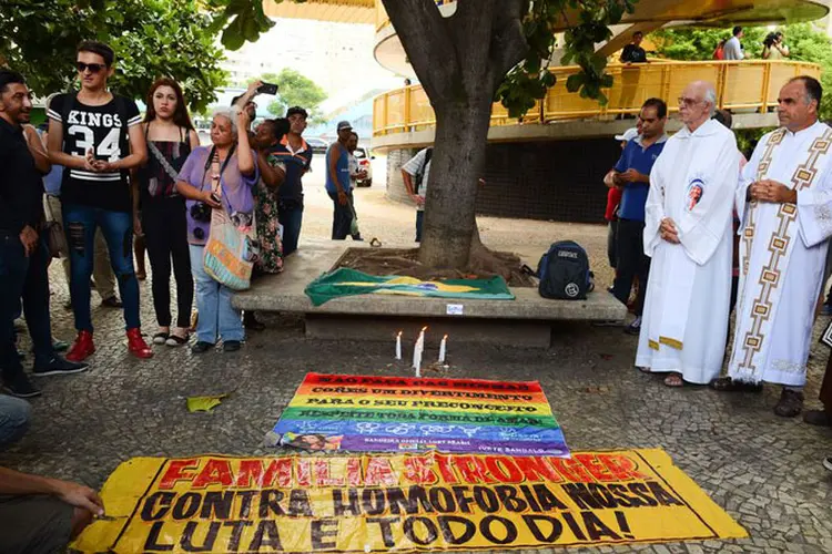 Metrô: o ato Justiça #mortenometro contou com a participação de ativistas LGBT, da Pastoral do Povo de Rua e do Sindicato dos Metroviários de São Paulo (Agência Brasil)