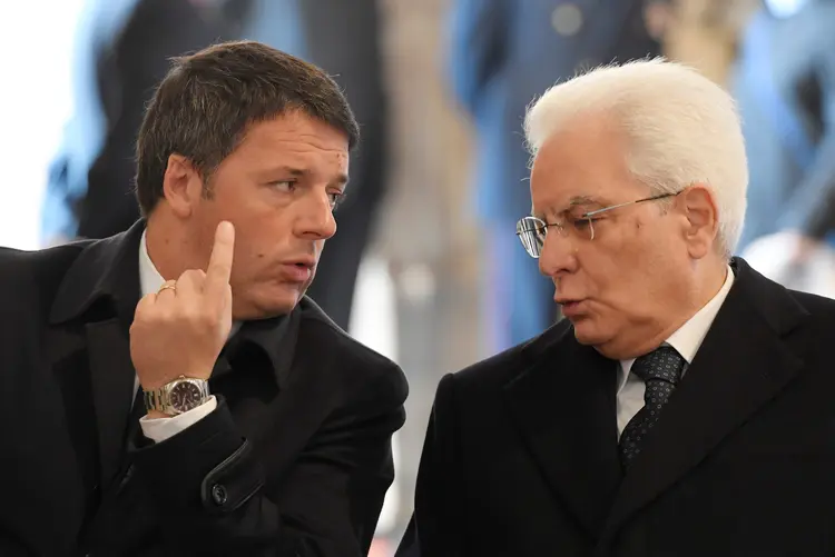 Renzi e Mattarella: "A Itália é um grande país com muitas energias positivas em seu interior" (Tiziana Fabi/Pool/Reuters)