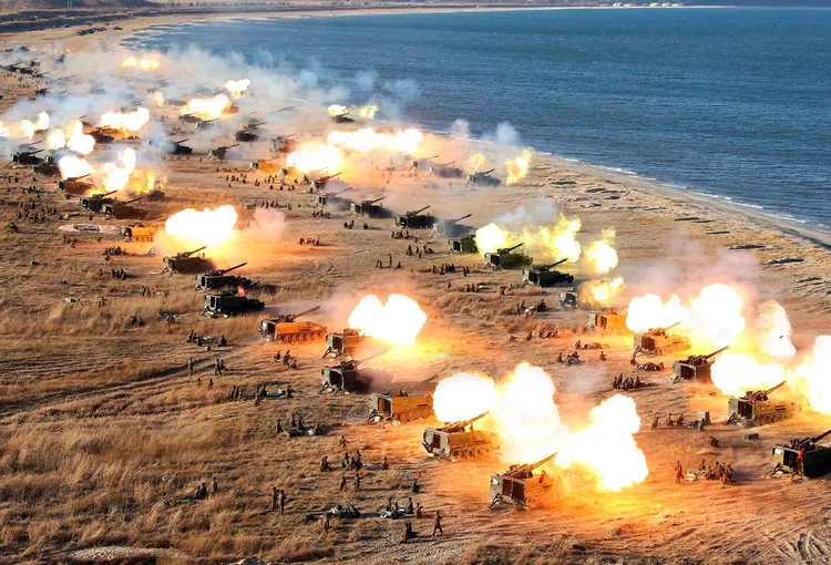 Ataque: Pyongyang realizou este ano dois testes nucleares (KCNA/Reuters)