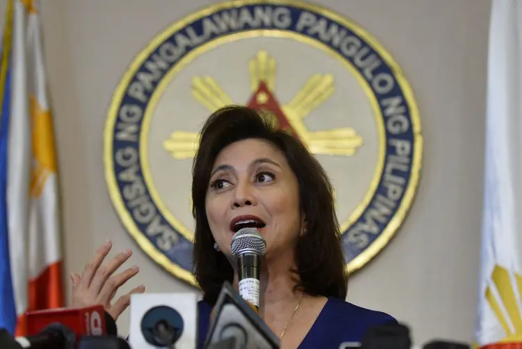 Leni Robredo: segundo ela, Duterte não queria que ela participasse mais das reuniões do Gabinete (Ezra Acayan/Reuters)