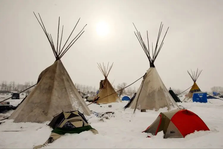 Indígenas: obra atravessaria terras sagradas para os indígenas (Lucas Jackson/Reuters)