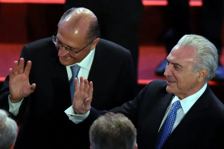 Alckmin e Temer: presidente foi homenageado pelo grupo Lide, fundado por João Doria (Paulo Whitaker/Reuters)