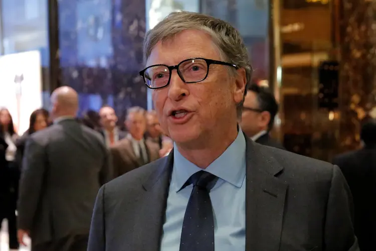 Bill Gates: a conversa com Trump ocorreu dias antes de Gates ter anunciado um novo fundo de US$ 1 bilhão para o desenvolvimento de projetos de energia limpa (Andrew Kelly/Reuters)
