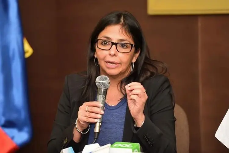 Delcy Rodriguez: a ministra das Relações Exteriores da Venezuela esteve em Buenos Aires para participar de um encontro (Enzo De Luca/Cortesia da Presidência da Bolívia/Divulgação/Reuters)