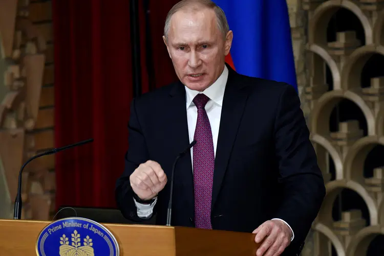 Vladimir Putin: o presidente acusou em junho a Otan de desejar levar o país a uma "frenética" corrida armamentista (Franck Robichon/Pool)