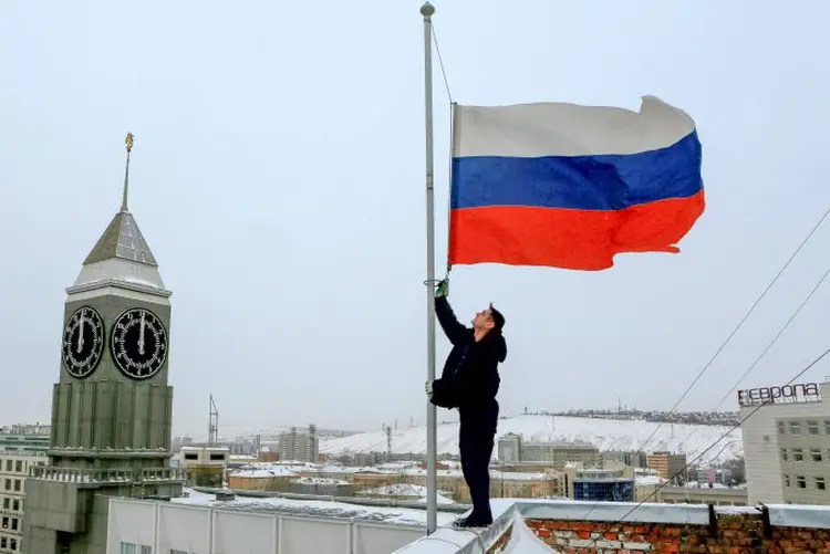 Rússia: um quarto dos russos (25%) considera que o Kremlin deve fazer qualquer coisa para "reter o controle sobre as antigas repúblicas da União Soviética" (lya Naymushin/Reuters)