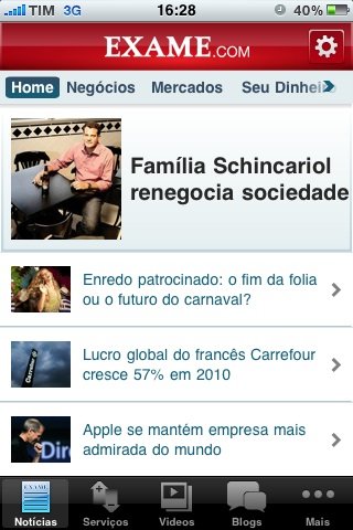 Já viu o app de EXAME.com no iPhone atualizado?