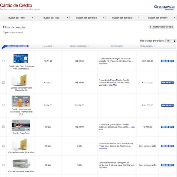 Quer comparar cartões de crédito? É aqui mesmo!