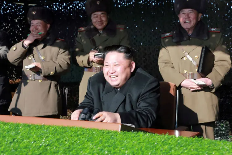 Kim Jong-un: a China já havia proibido as importações de carvão da Coreia do Norte em abril do ano passado (KCNA/Reuters)