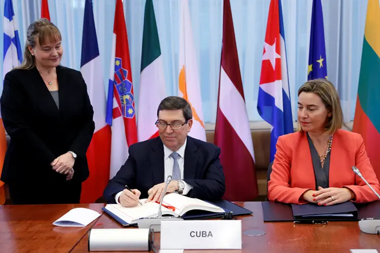 Acordo entre Cuba e UE: pacto ocorre na esteira de mais de duas décadas de diplomacia da UE para estabelecer um ambiente de laços mais fortes (Francois Lenoir/Reuters)
