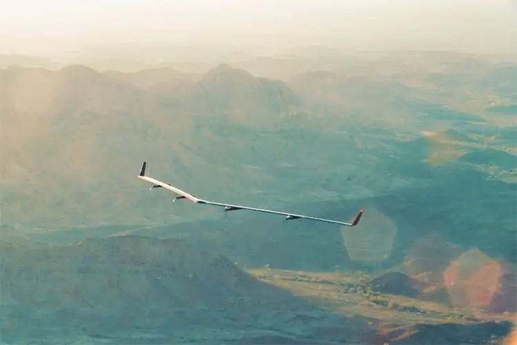 Drone do Facebook: a aeronave voou por 1 hora e 46 minutos antes de pousar perto de Yuma, no Arizona (Facebook/Divulgação)