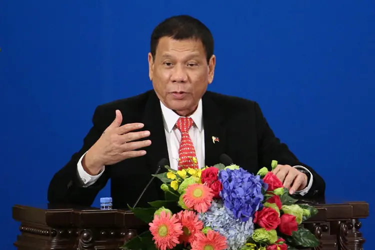 Rodrigo Dutertr: líder filipino incentivou as candidatas a usarem o concurso para "promover o empoderamento das mulheres para uma audiência mais ampla" (Getty Images)