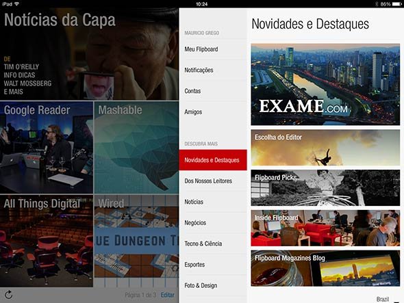 EXAME.com é destaque no app Flipboard