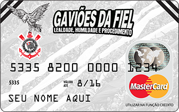 Cartão pré-pago Gaviões da Fiel é lançado. E o Corinthians?