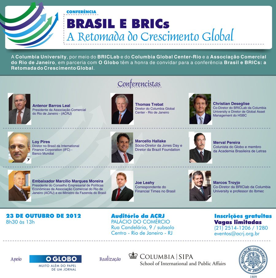 Columbia University realiza evento sobre a retomada do crescimento global