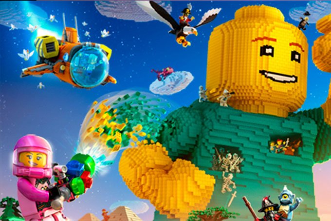 Lego Worlds: nele, o jogador terá à mão um balde infinito de peças de Lego para poder criar o que quiser dentro de um mundo aberto (Lego Worlds/Divulgação)