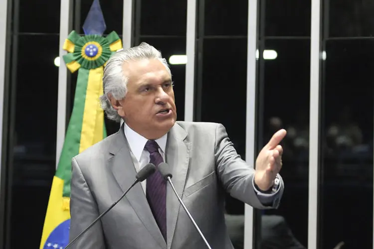 O governador de Goiás, Ronaldo Caiado, solicita a suspensão dos pagamentos da dívida com o Tesouro para que o estado equilibre as contas (Senado/Divulgação)