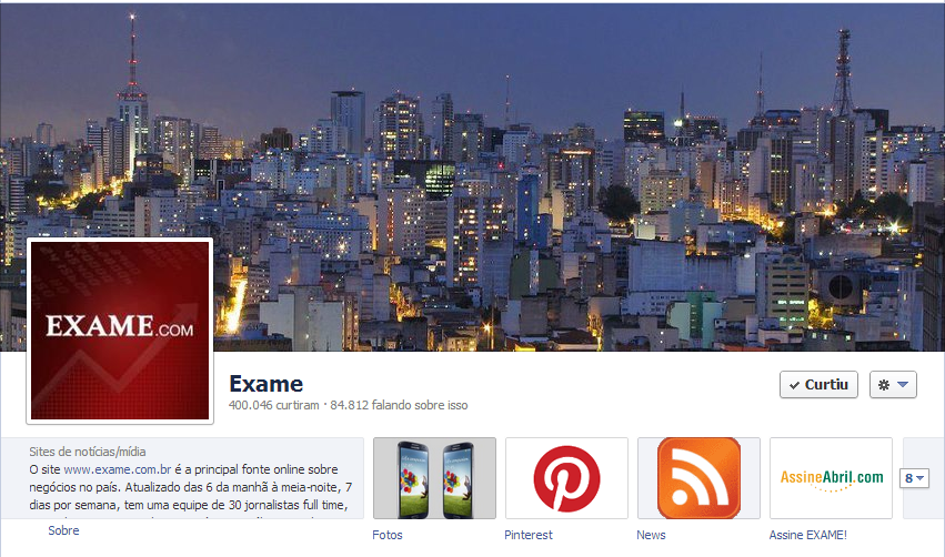 EXAME.com supera 400 mil fãs no Facebook