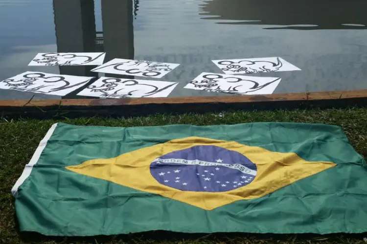 Protesto em Brasília: protestos se concentraram no presidente do Senado, Renan Calheiros (Vem Pra Rua/Facebook/Reprodução)