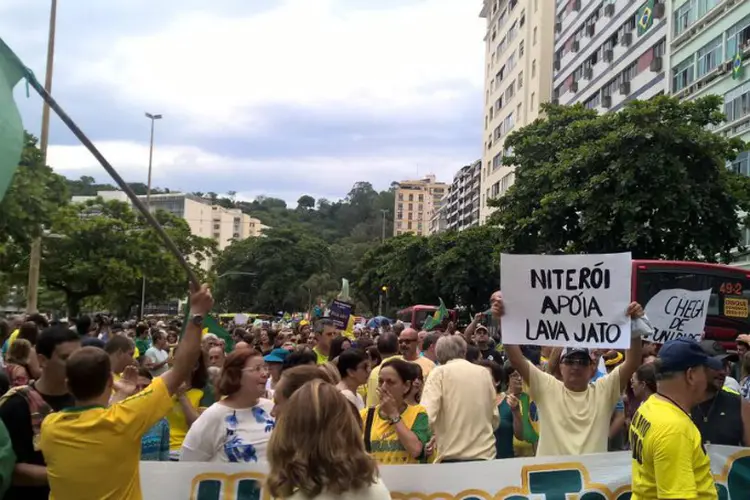 Protesto em Niterói: manifestações têm epicentro no Rio de Janeiro e em Brasília (Vem Pra Rua/Facebook/Reprodução)