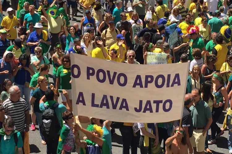 Protesto em São Paulo em 2016: apoio à operação Lava Jato é pauta comum (Vem pra Rua/Facebook/Reprodução)