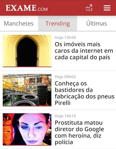Apps de EXAME.com em iPhone e Android já têm update