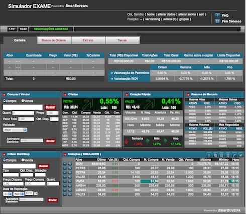 Que tal simular investimentos na Bovespa?