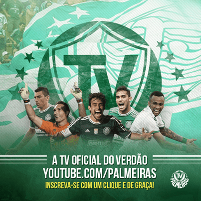 Palmeiras alcança liderança entre TVs de clubes do Brasil