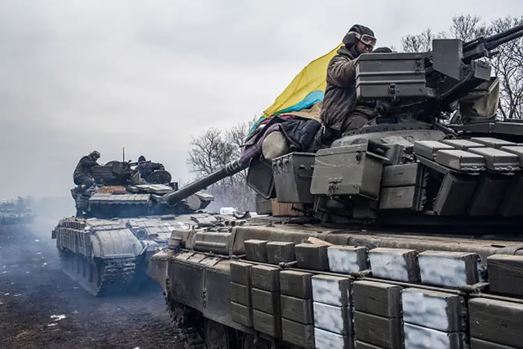 Ucrânia: no leste do país, rebeldes apoiados pela Rússia combateram as forças de Kiev durante três dias (Getty Images)