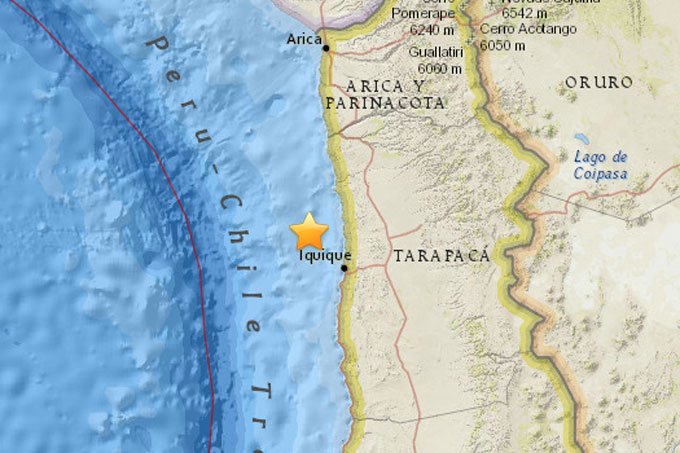 Terremoto de 5,1 graus atinge regiões do norte do Chile