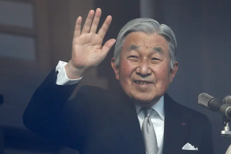 Akihito: "eu rogo pela paz e felicidade para o povo do Japão e as pessoas do mundo" (Kim Kyung-Hoon/Reuters)